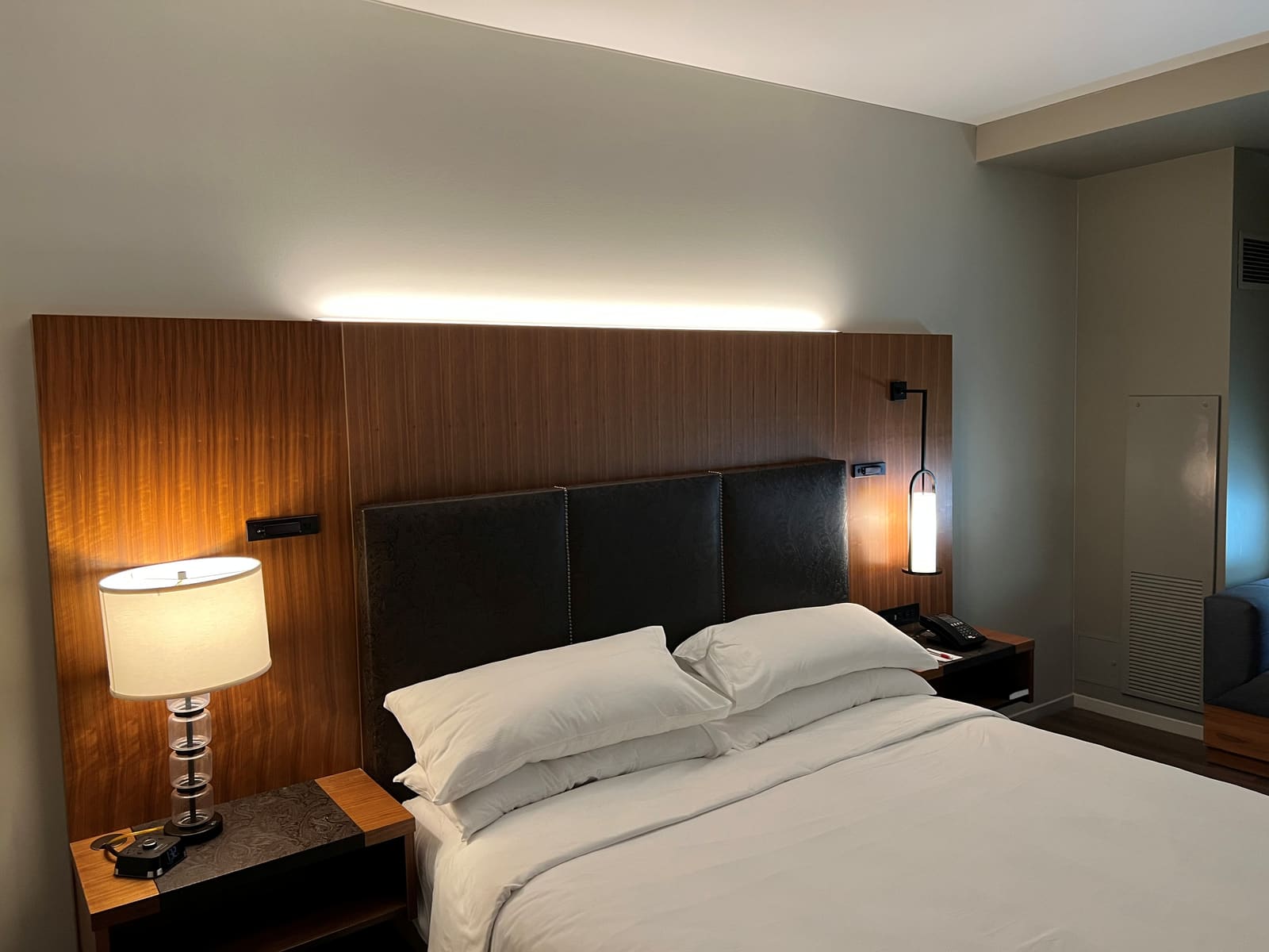 Custom headboard lighting installed